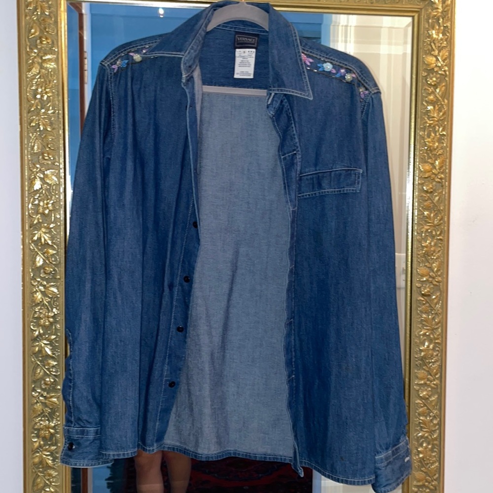 Versace jeans beaded denim small vintage jacket